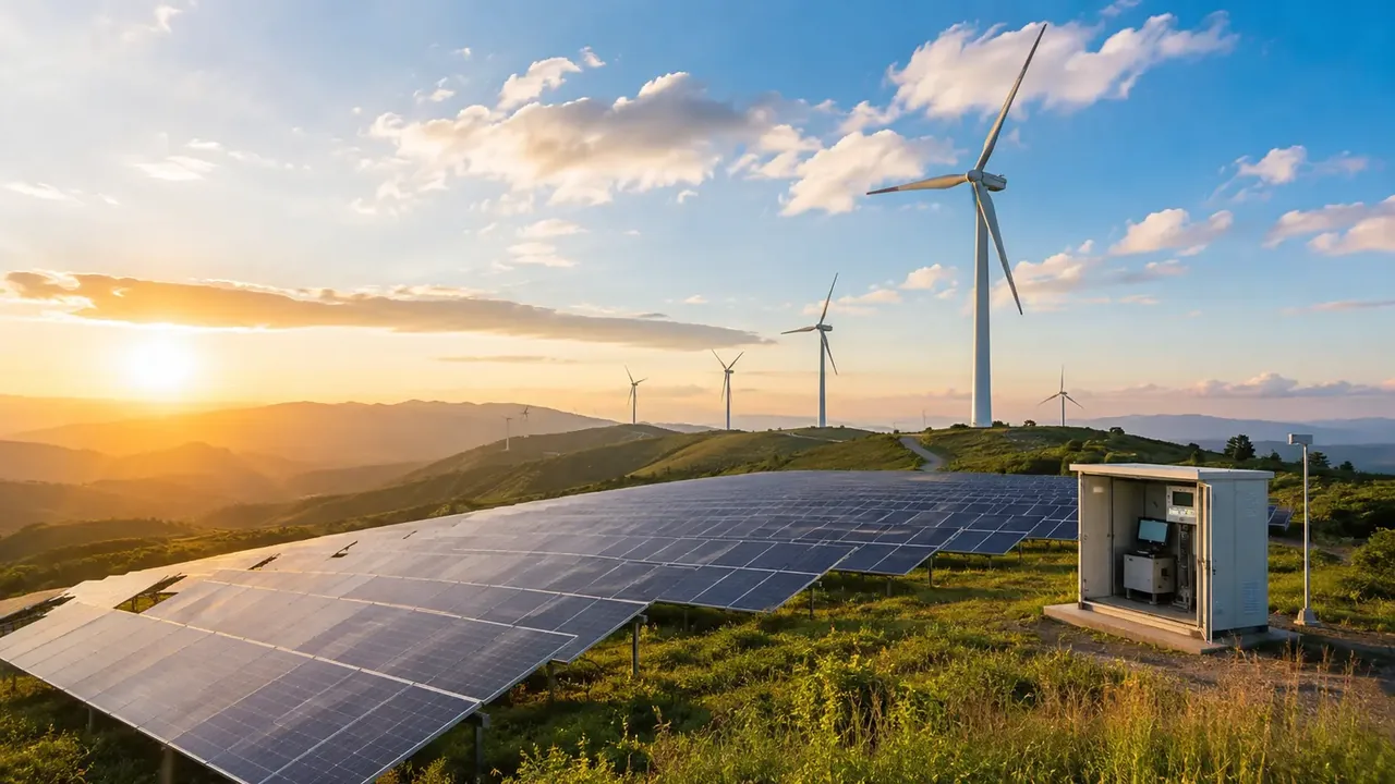 Renewable-energy site with remote monitoring and control infrastructure